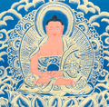 Handmade Manjushri Thangka: Blade of Transcendent Wisdom - T-PS-SS-RB-M-0009