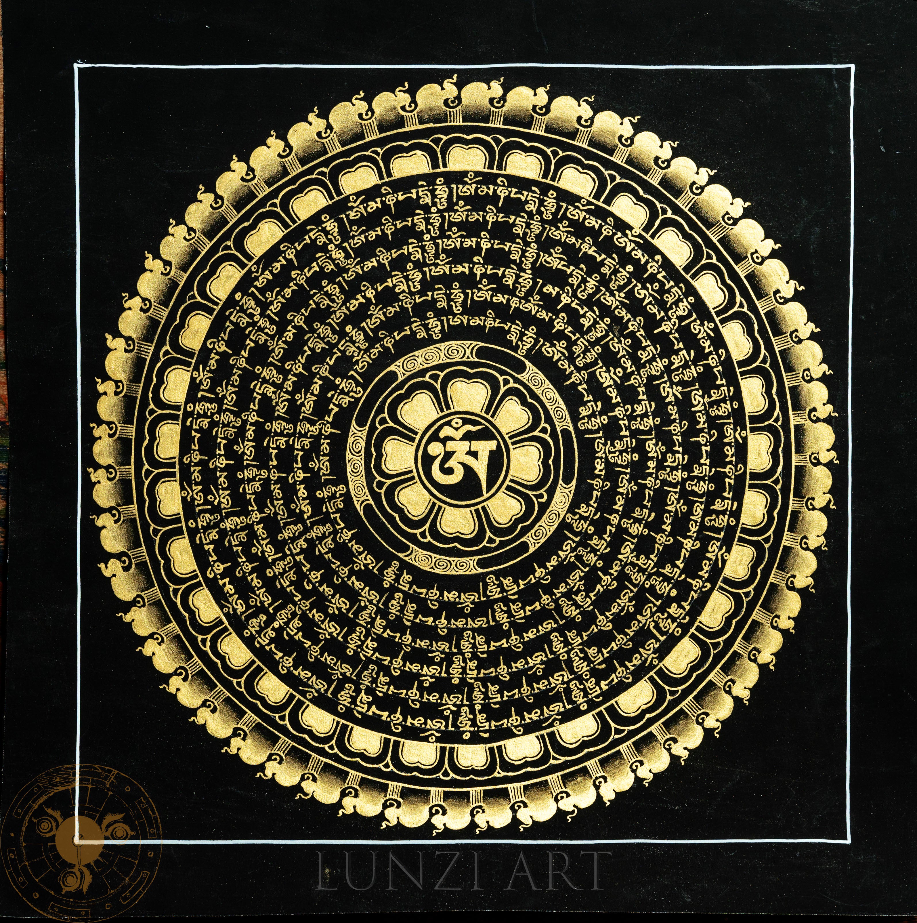 Handmade Mantra Mandala Thangka