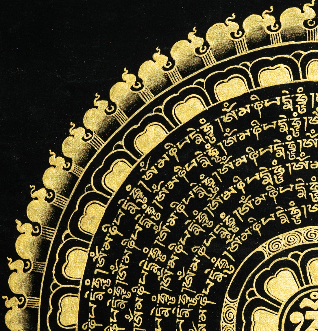 Handmade Mantra Mandala Thangka - T-B-HT-BB-MM-0019