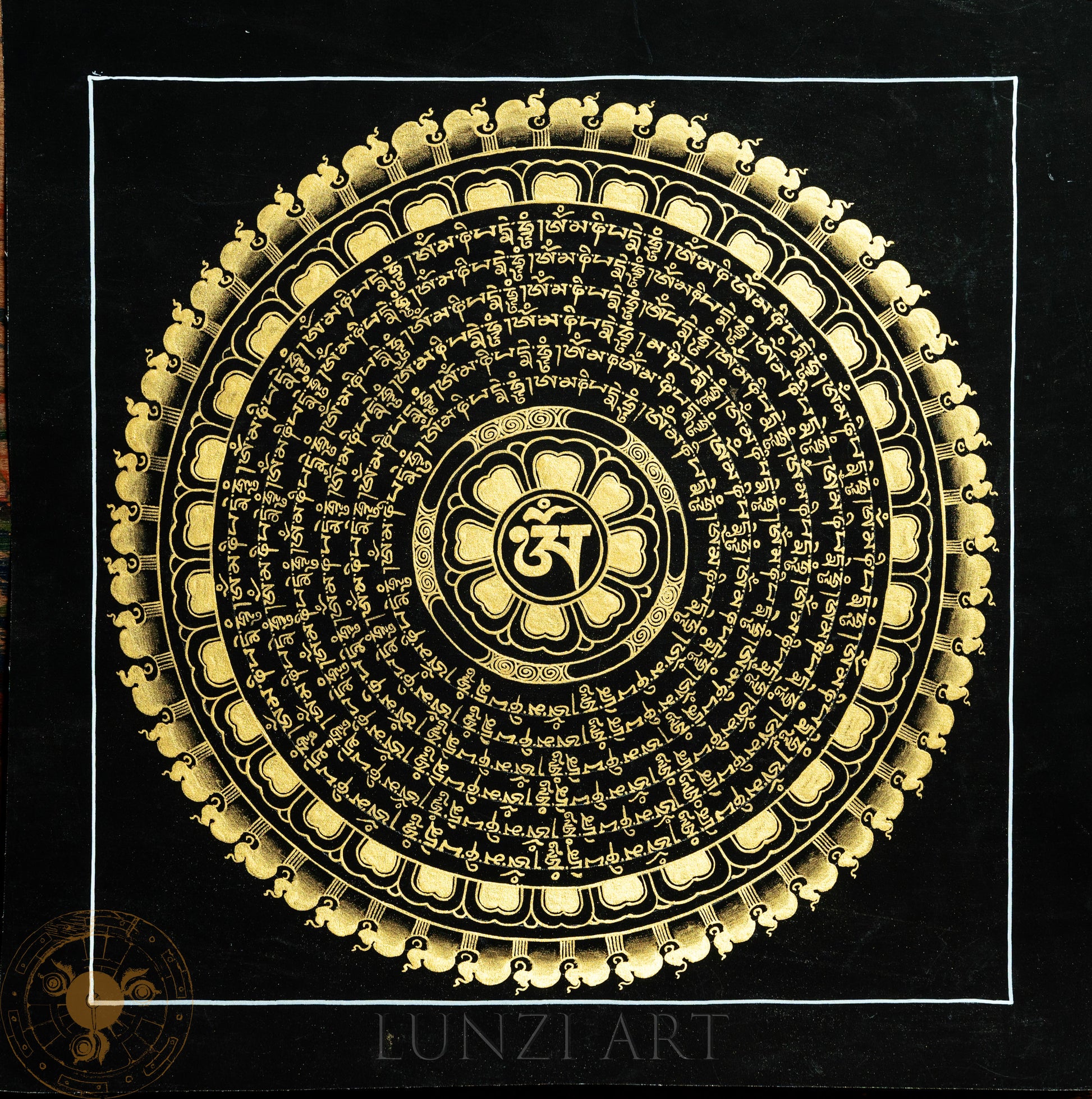 Handmade Mantra Mandala Thangka - Thangka