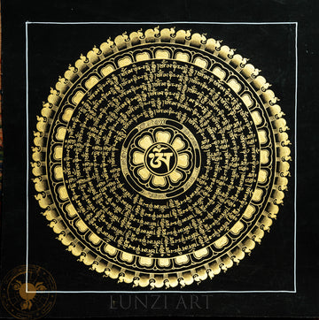 Handmade Mantra Mandala Thangka - Thangka