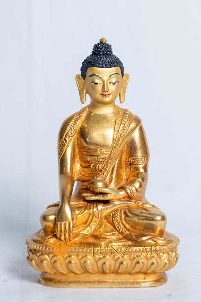Handmade Shakyamuni Buddha Statue | 24k Full Gold Plated - S-B-RM-FG-CG-SB-0057