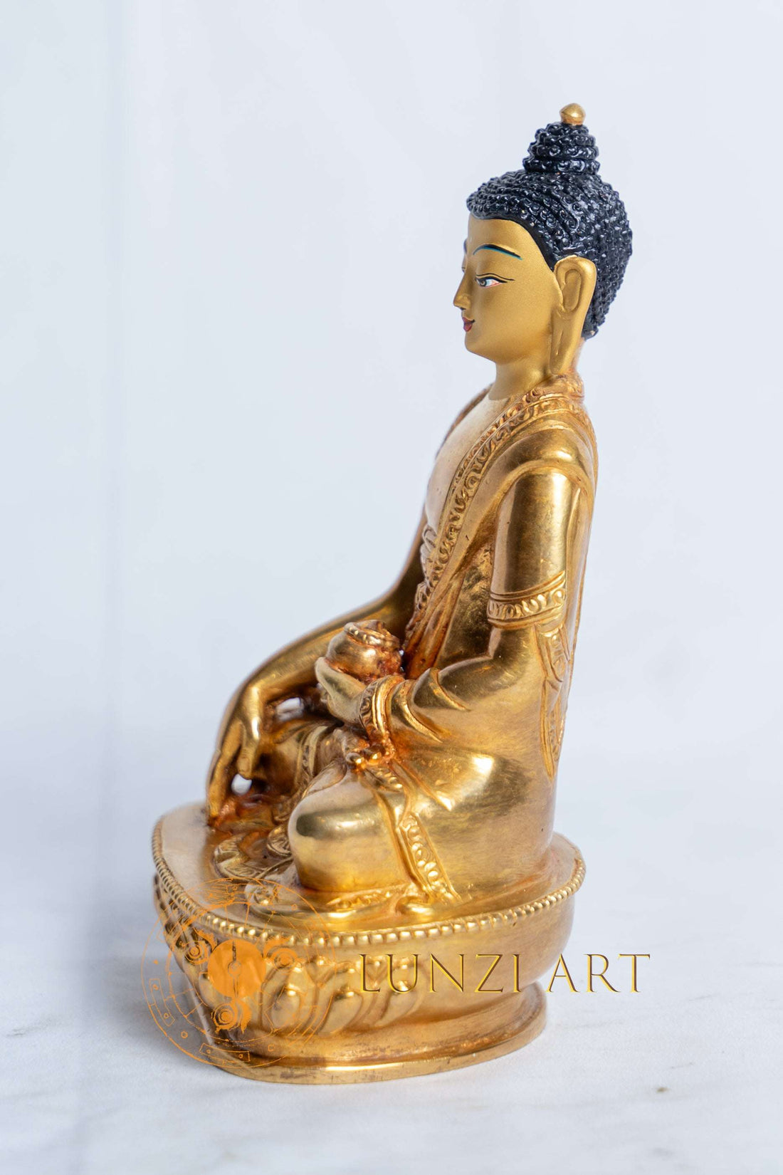 Handmade Shakyamuni Buddha Statue | 24k Full Gold Plated - S-B-RM-FG-CG-SB-0057