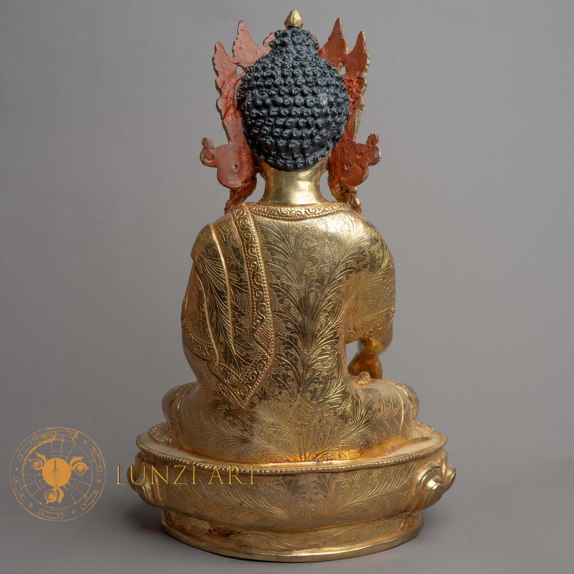 Handmade Shakyamuni Buddha Statue | Fully Gold Plated Copper - S-B-HT-FG-C-SB-0148
