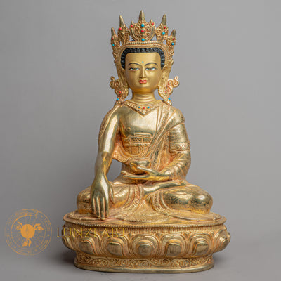 Handmade Shakyamuni Buddha Statue | Fully Gold Plated Copper - S-B-HT-FG-C-SB-0148