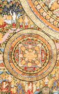 Handmade Traditional Mandala Thangka of Divine Harmony - T-PS-SS-BB-TM-0015