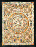 Handmade Traditional Mandala Thangka of Infinite Buddhas: The Sacred Wheel of Awakening - T-PS-SS-BB-TM-0014
