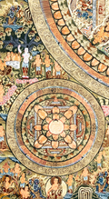 Handmade Traditional Mandala Thangka of Sacred Enlightenment - T-PS-SS-BB-TM-0016