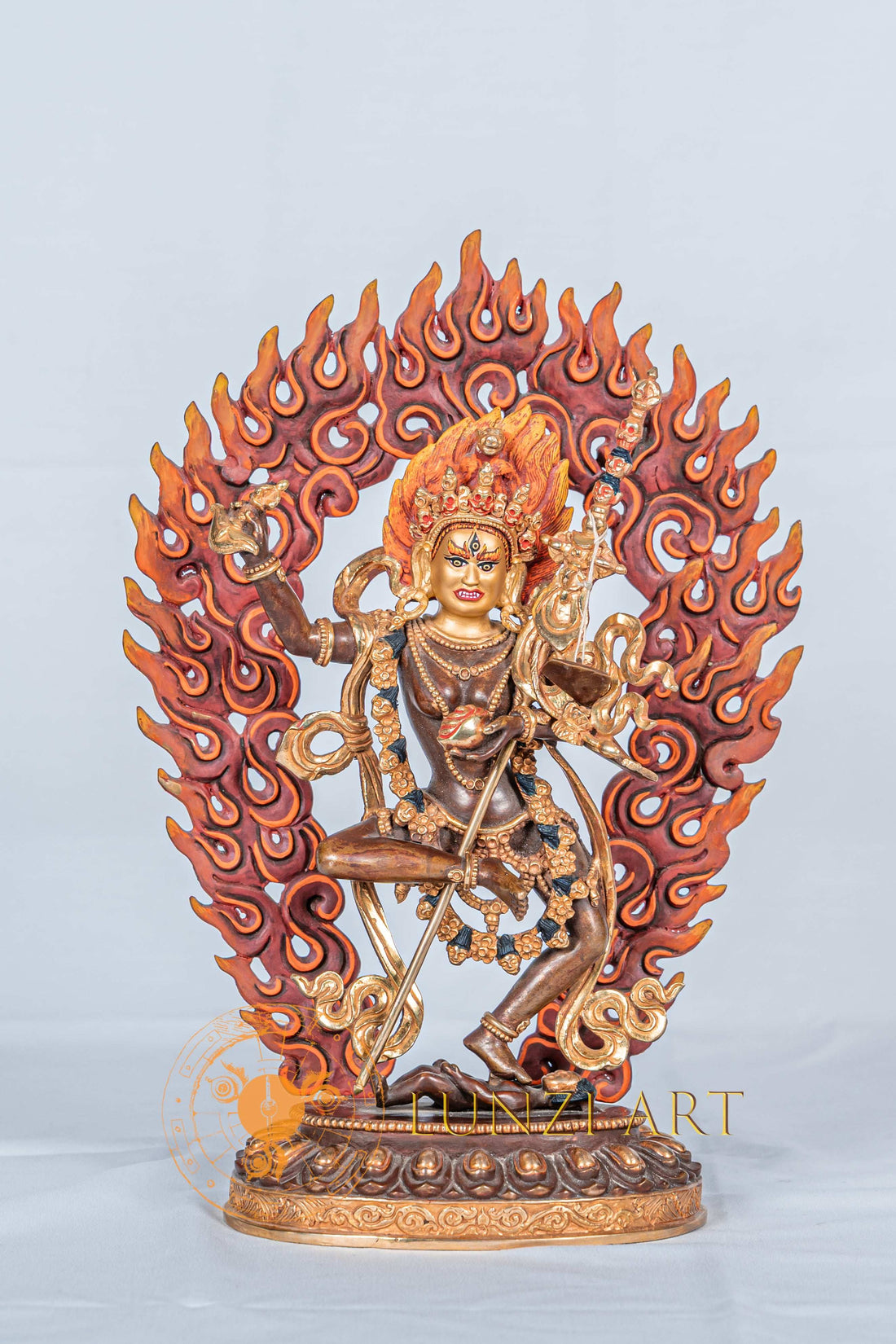 Handmade Vajra Varahi Statue | Half Gold Plated - S-B-RM-HG-CG-VV-0068