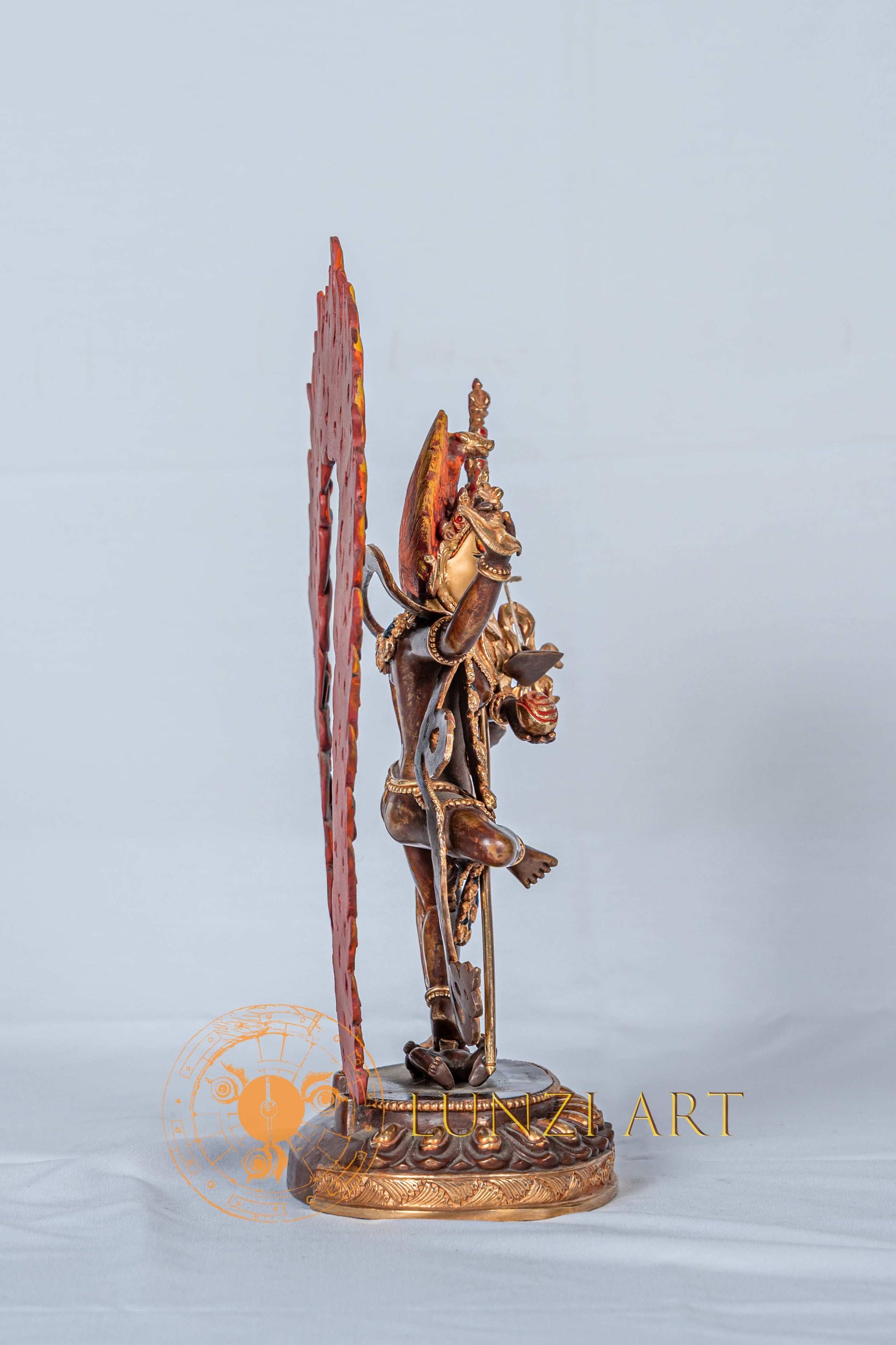 Handmade Vajra Varahi Statue | Half Gold Plated - S-B-RM-HG-CG-VV-0068