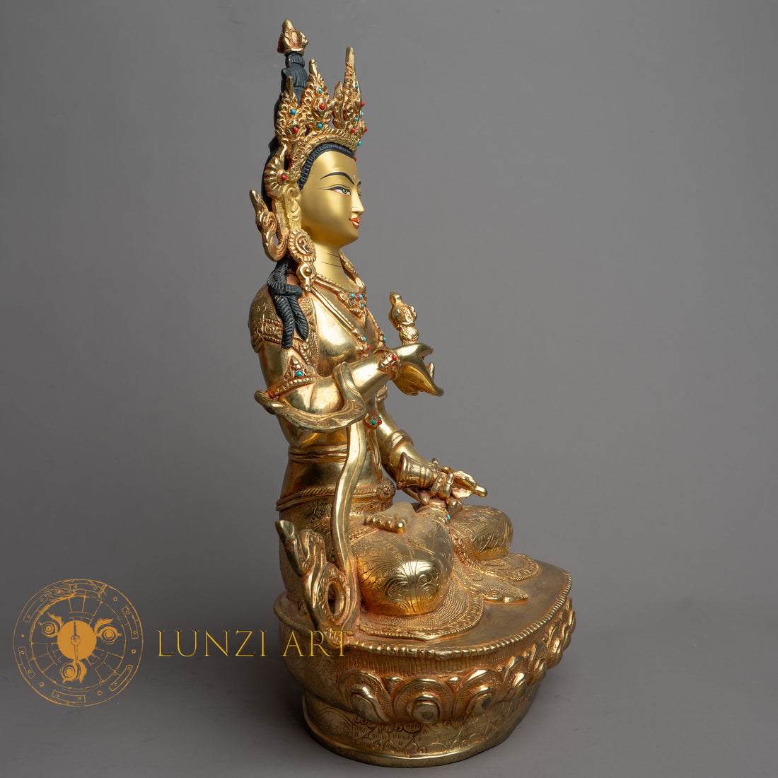Handmade Vajrasattva Statue | Full Gold-Plated - S-B-HT-FG-C-VS-0152