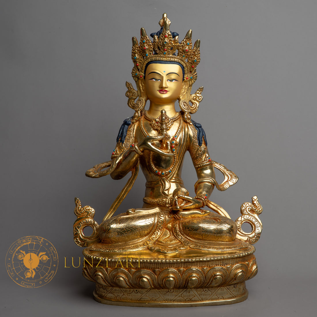 Handmade Vajrasattva Statue | Fully Gold-Plated Copper - S-B-HT-FG-C-VS-0146