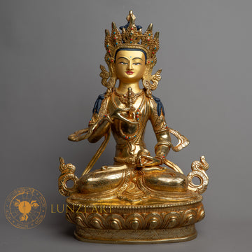 Handmade Vajrasattva Statue | Fully Gold-Plated Copper - S-B-HT-FG-C-VS-0146