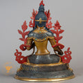 Handmade White tara Statue | Half Gold-Plated Copper - S-B-RM-HG-C-WT-00183