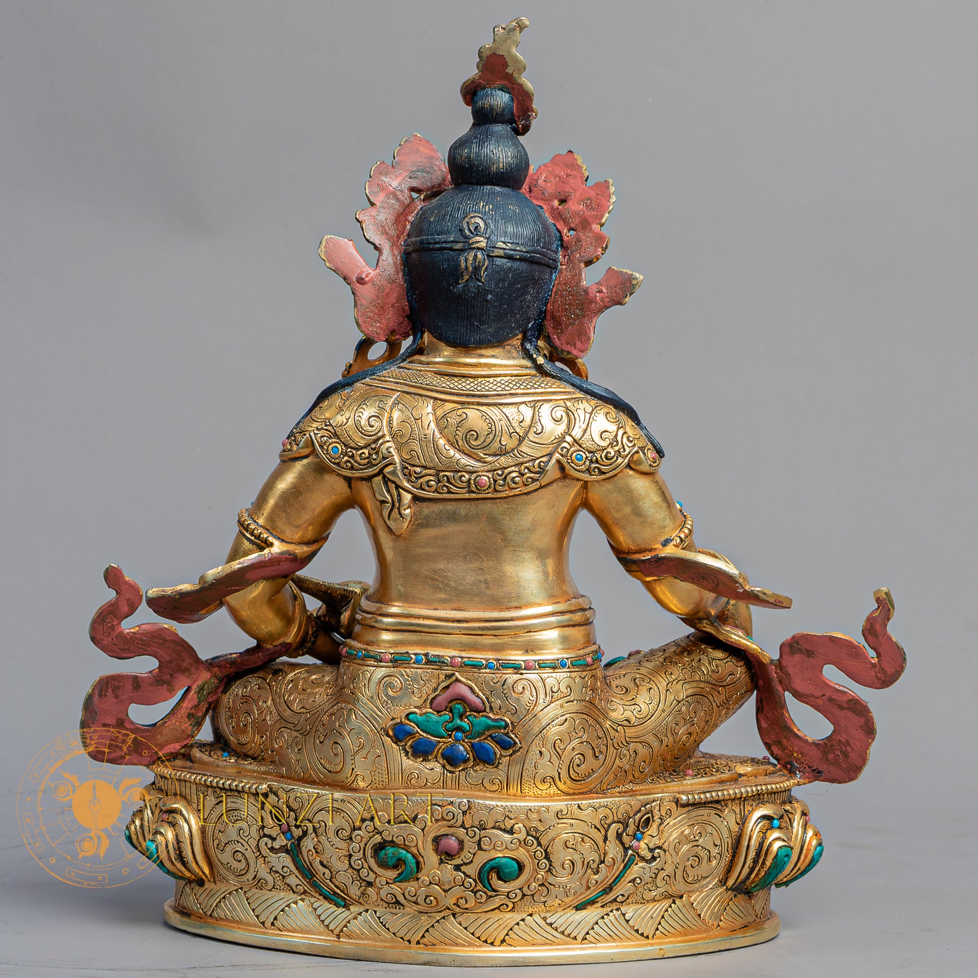 Handmade Zambala Statue | Fully Gold-Plated Copper - S-B-BA-FG-C-Z-00168