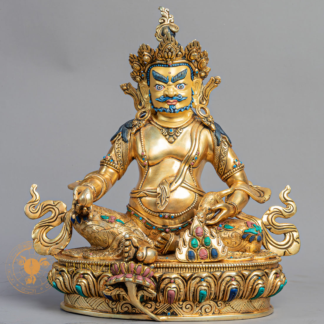 Handmade Zambala Statue | Fully Gold-Plated Copper - S-B-BA-FG-C-Z-00168