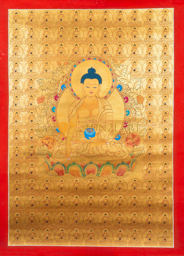 Handpainted 108 Shakyamuni Buddha Thangka - T-S-BT-RB-AU-SB-0075