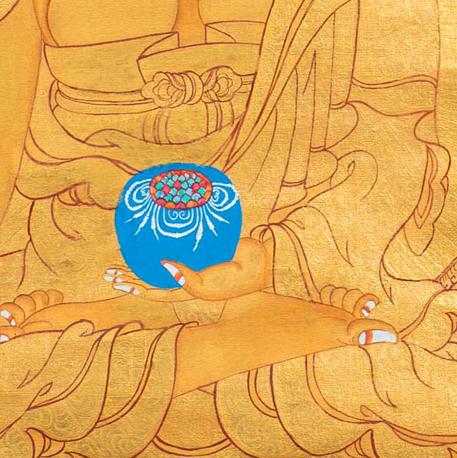 Handpainted 108 Shakyamuni Buddha Thangka - T-S-BT-RB-AU-SB-0075