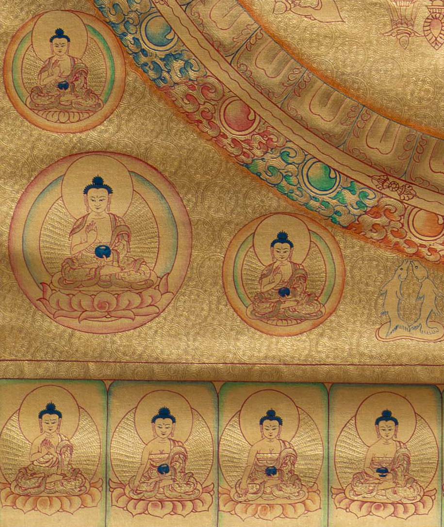 Handpainted Buddha Mandala Thangka - T-S-BT-RB-AU-BM-0076