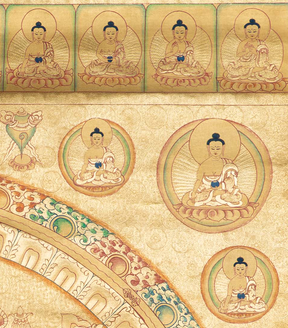 Handpainted Buddha Mandala Thangka - T-S-BT-RB-AU-BM-0076