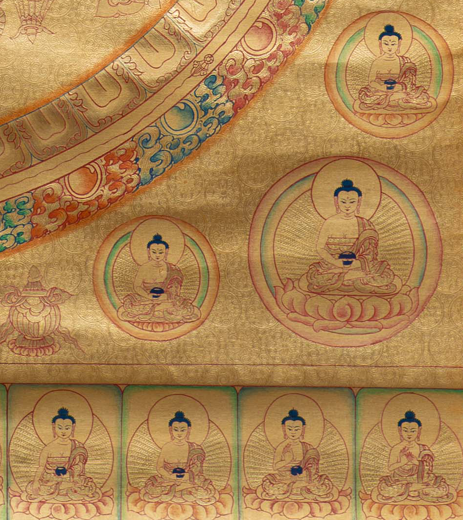 Handpainted Buddha Mandala Thangka - T-S-BT-RB-AU-BM-0076