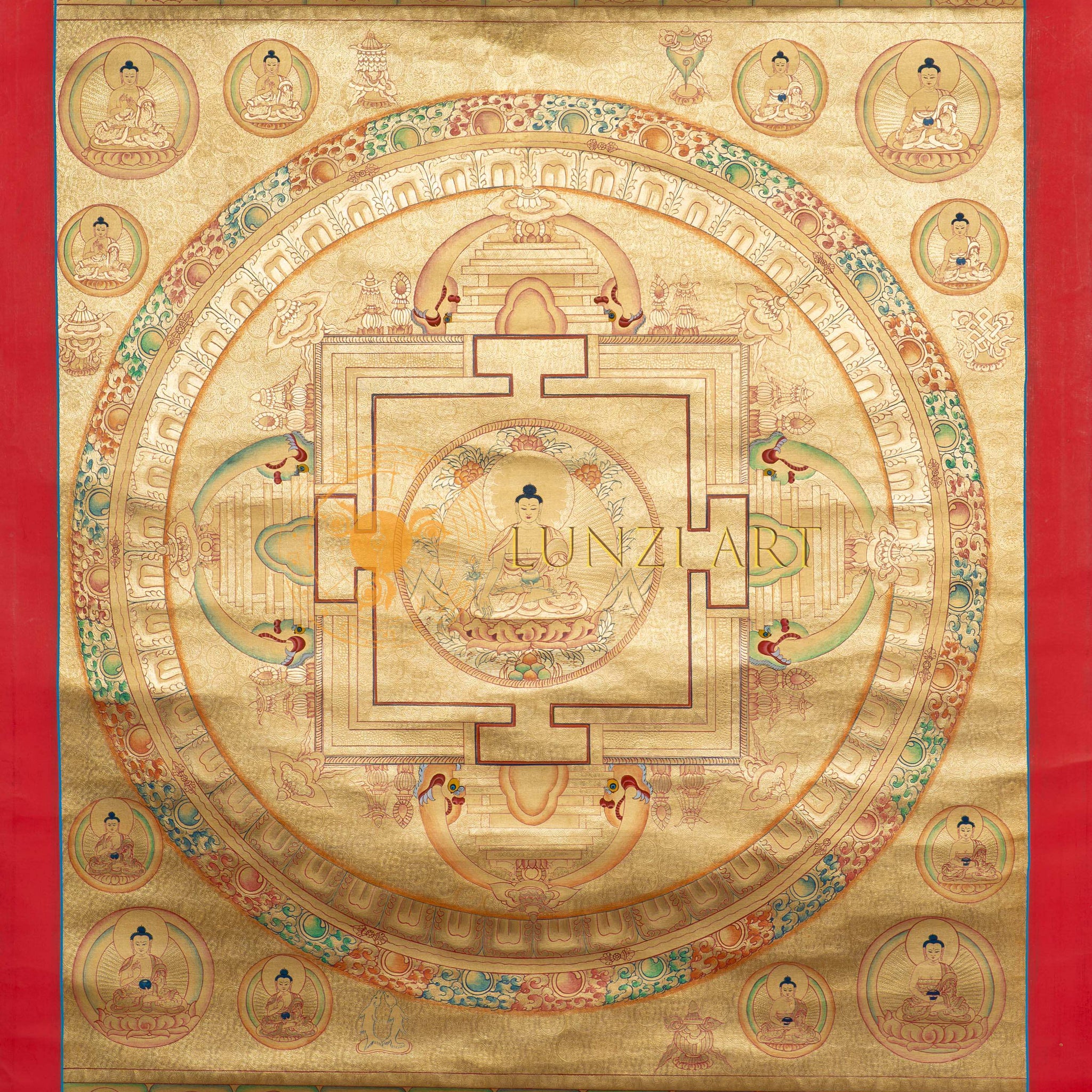 Handpainted Buddha Mandala Thangka - Thangka