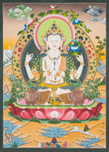 Handpainted Chengresi Thangka - T-S-BT-GB-AU-C-0078