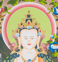 Handpainted Chengresi Thangka - T-S-BT-GB-AU-C-0078