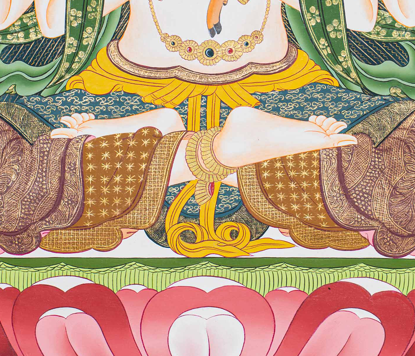 Handpainted Chengresi Thangka - T-S-BT-GB-AU-C-0078