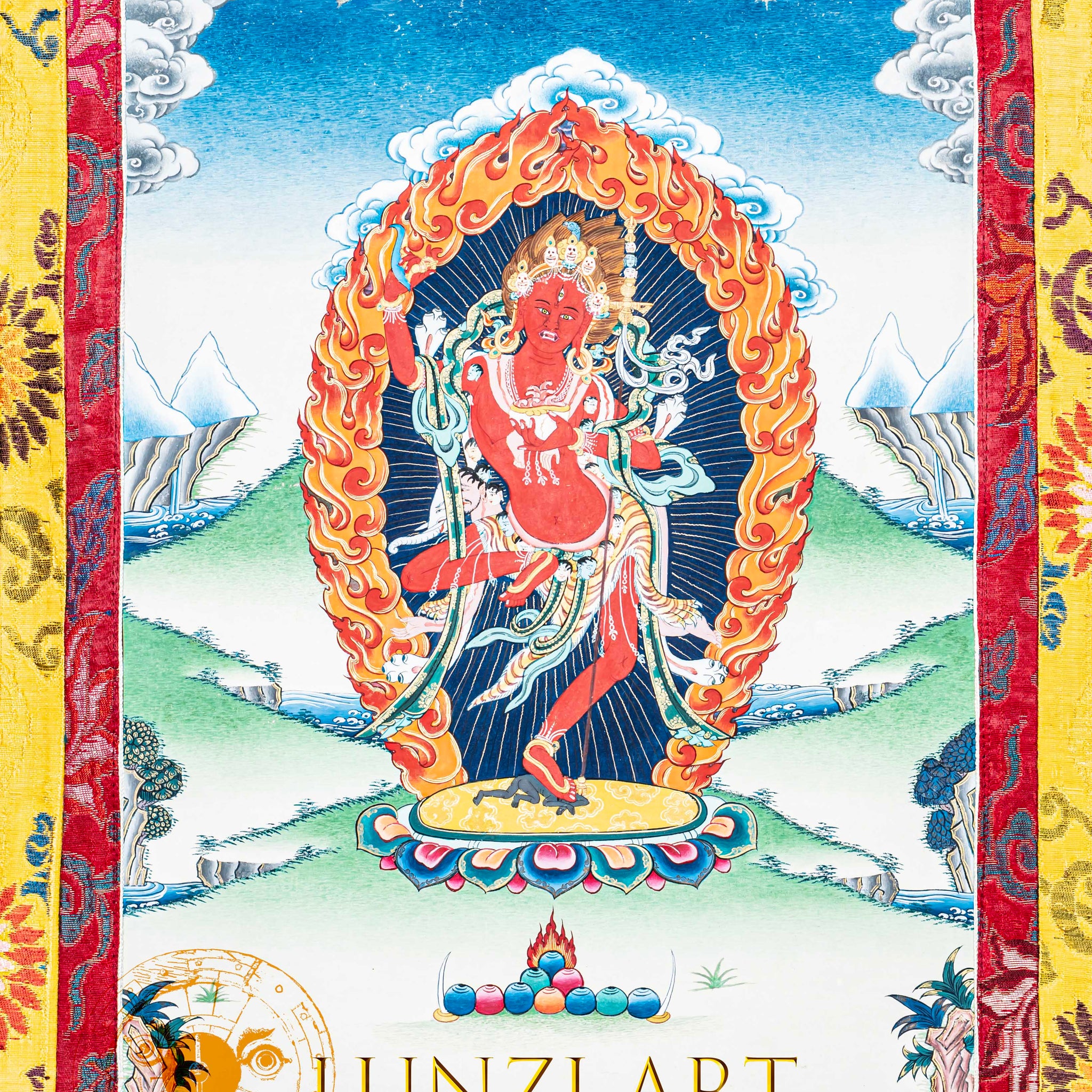 Handpainted-Dorjephangmo Thangka – The Thunderbolt Sow - Thangka