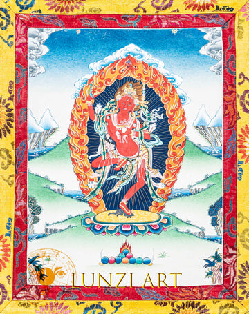 Handpainted-Dorjephangmo Thangka – The Thunderbolt Sow - Thangka
