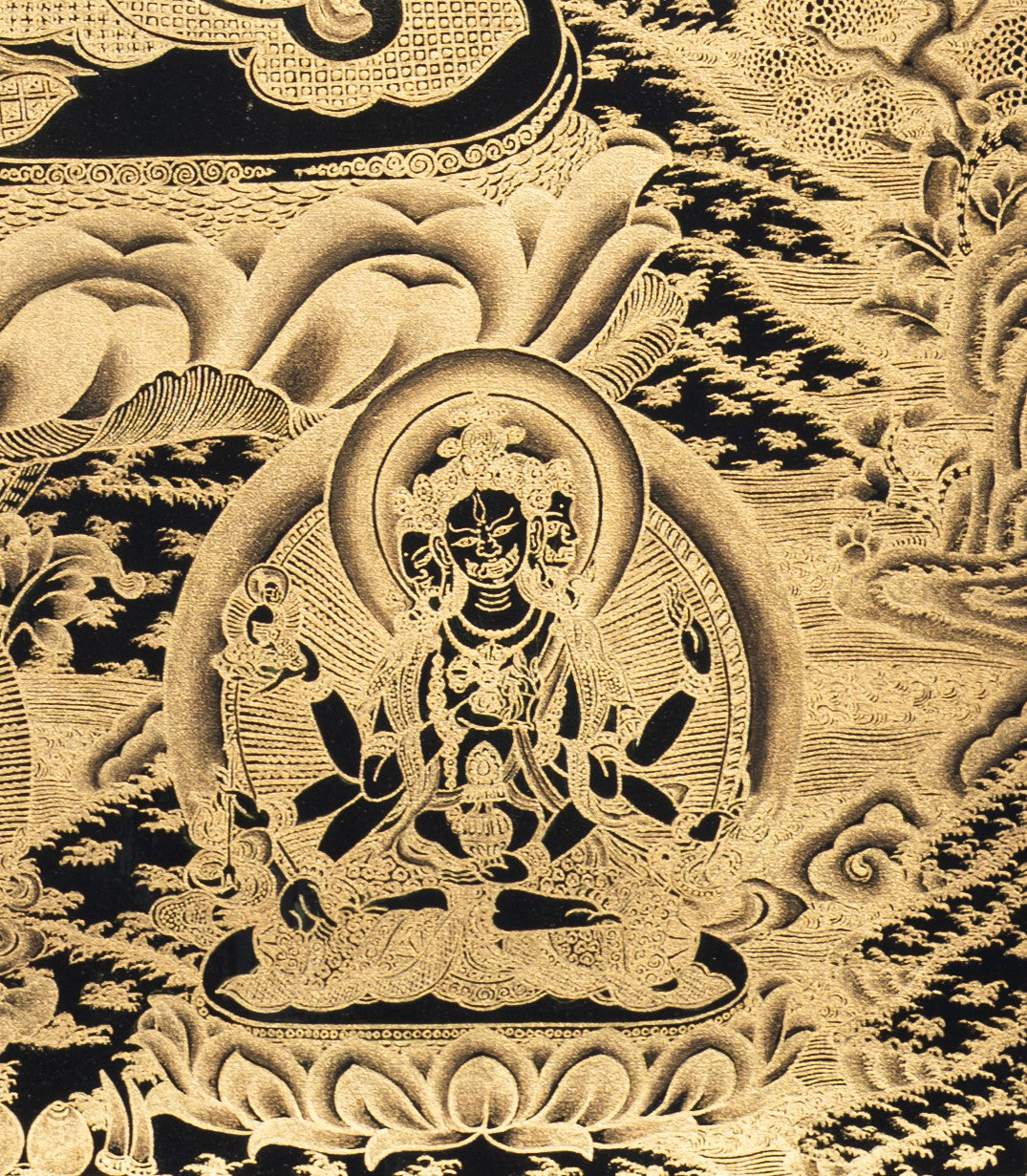 Handpainted Green Tara Thangka - T-S-BT-BB-GT-0002