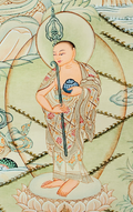 Handpainted Shakyamuni Buddha Thangka: The Eternal Light of Awakening - T-PS-SS-GB-AU-SB-0001