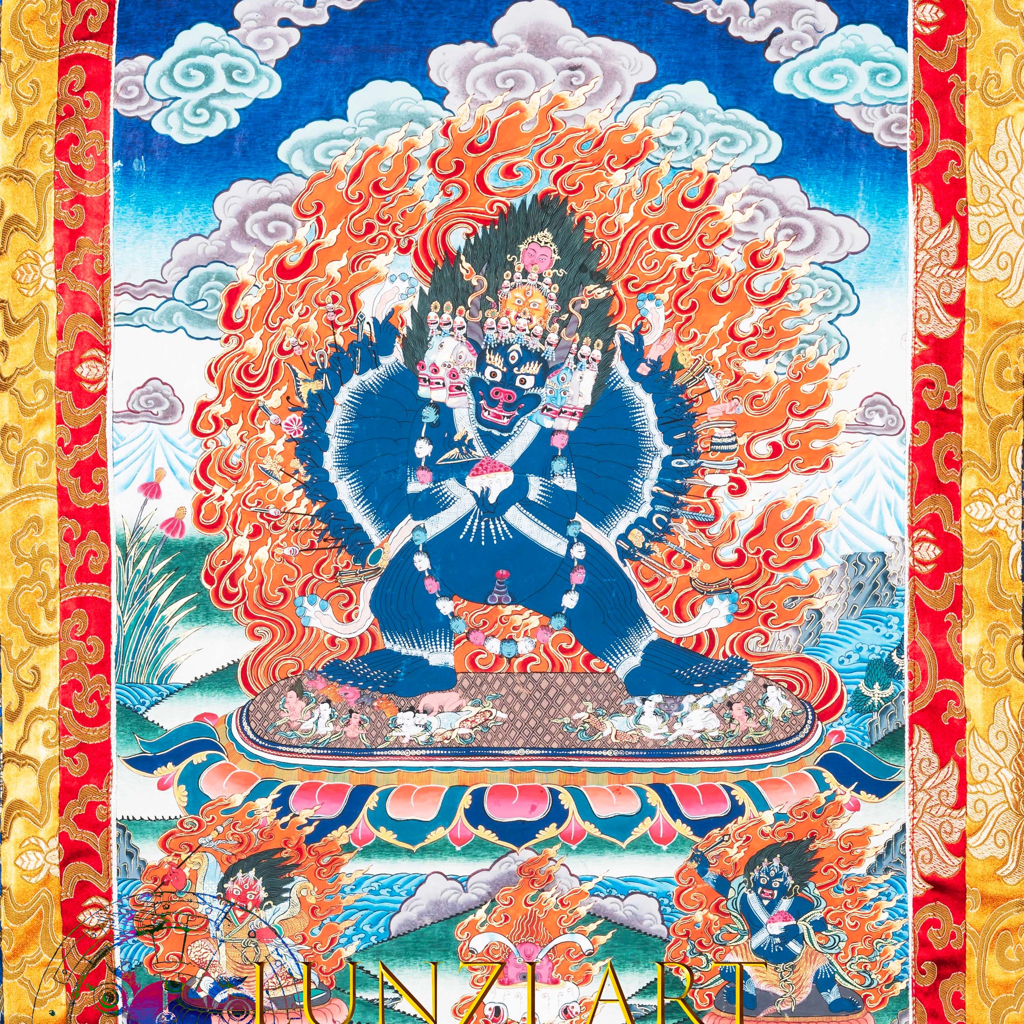 Handpainted Thangka Yamantaka - Thangka