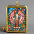 Handpainted Thousand Armed Avalokiteshvara Locket Thangka - L-J-47-L-J-48-L-J-49
