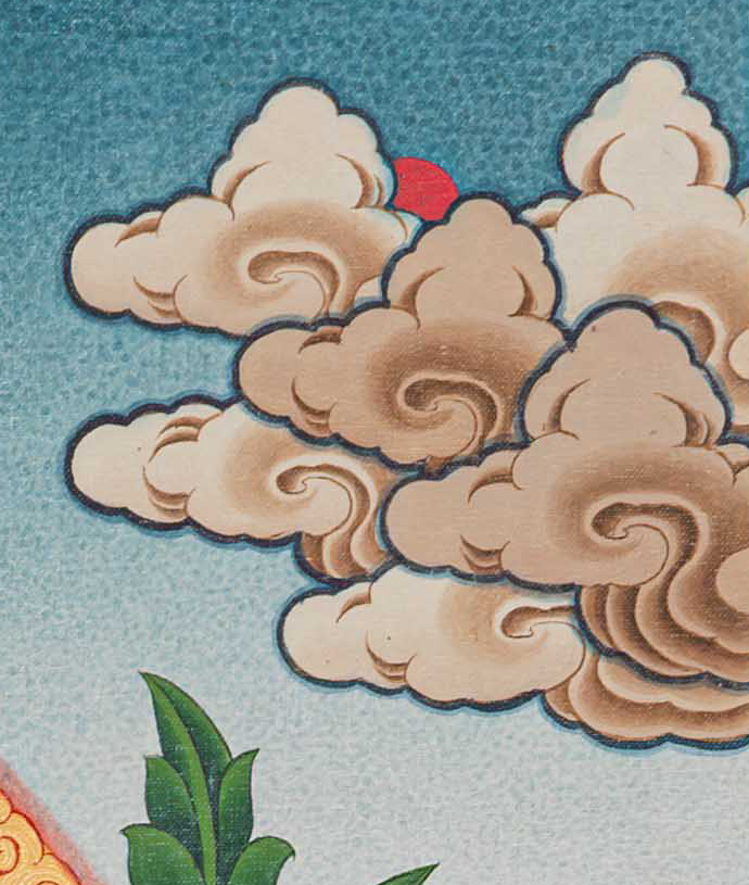 Handpainted Vajrasattva Thangka - T-S-BT-RB-AU-V-0079