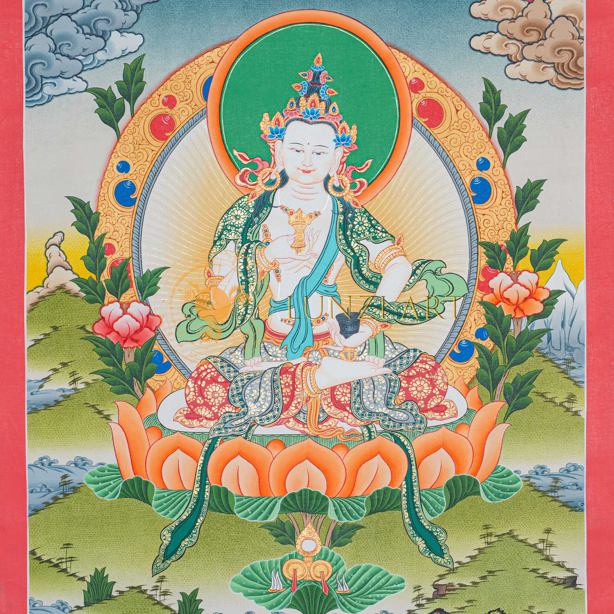 Handpainted Vajrasattva Thangka - Thangka