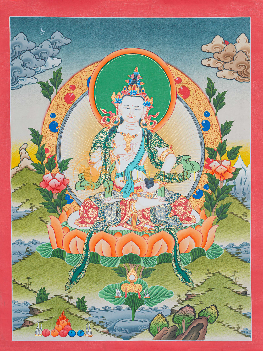 Handpainted Vajrasattva Thangka - Thangka