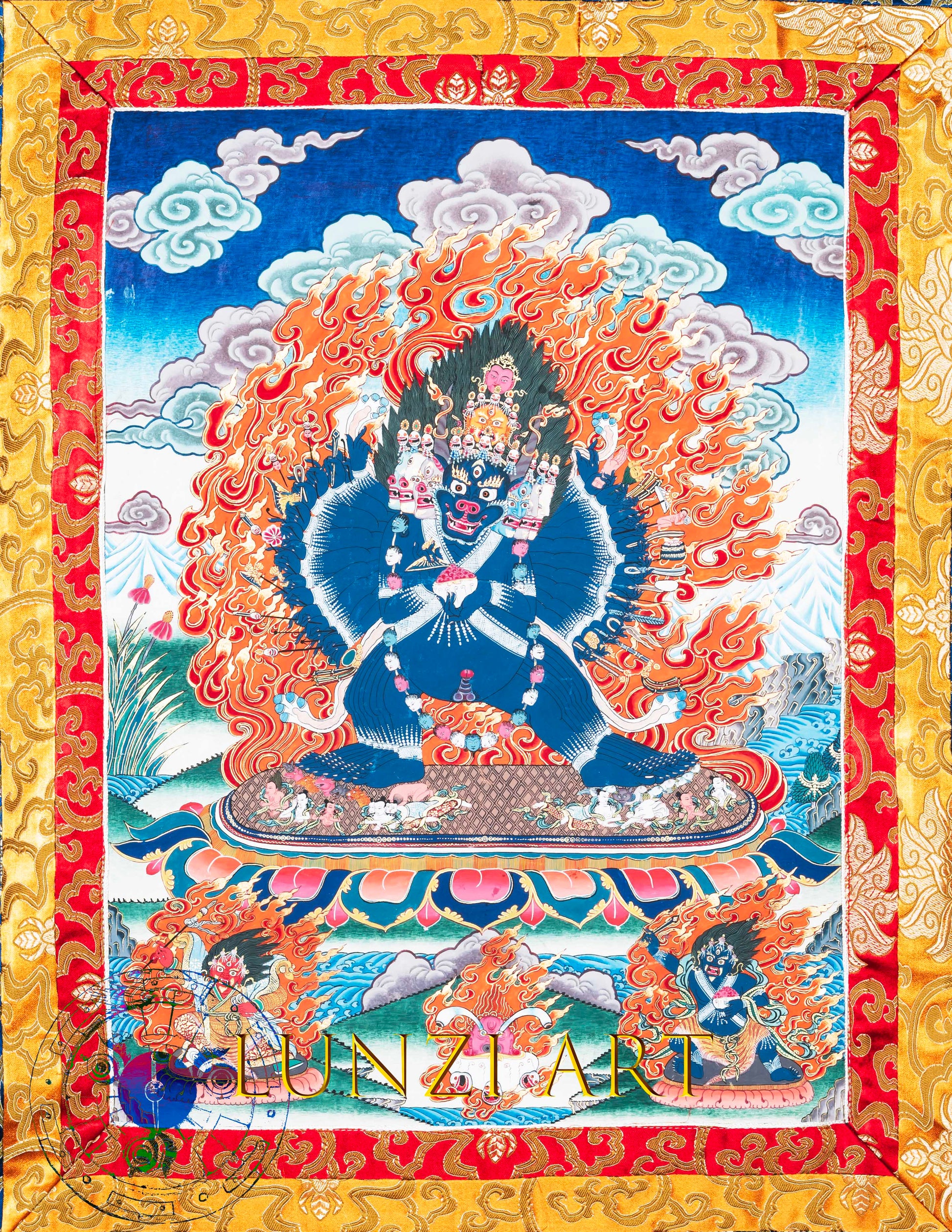Handpainted Yamantaka Thangka - T-B-AS-BB-Y-0014