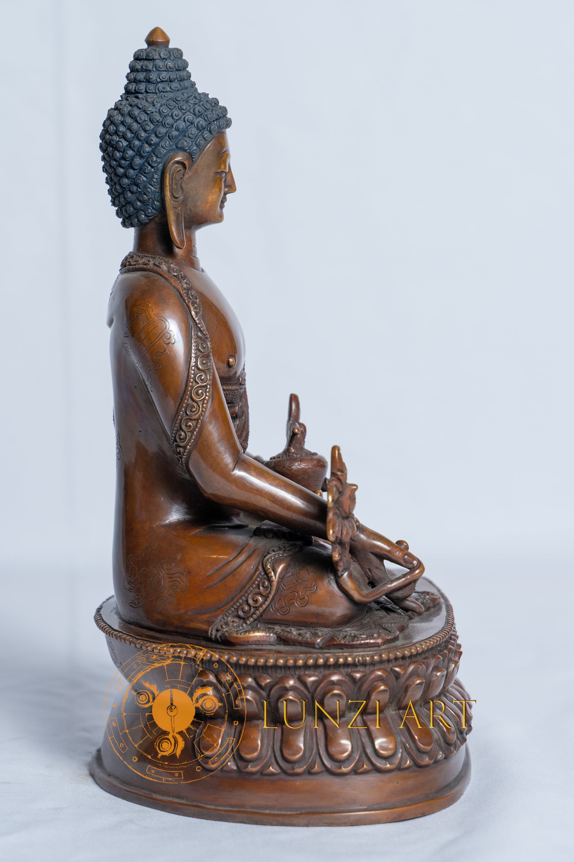 Healing Medicine Buddha Statue | Copper Oxidized - S-B-RM-C-MB-0008