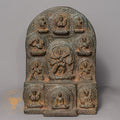 Hevajra Temple Altar | Hand-Carved Wood & Clay Tantric Relief - w-s-sh-la-0008