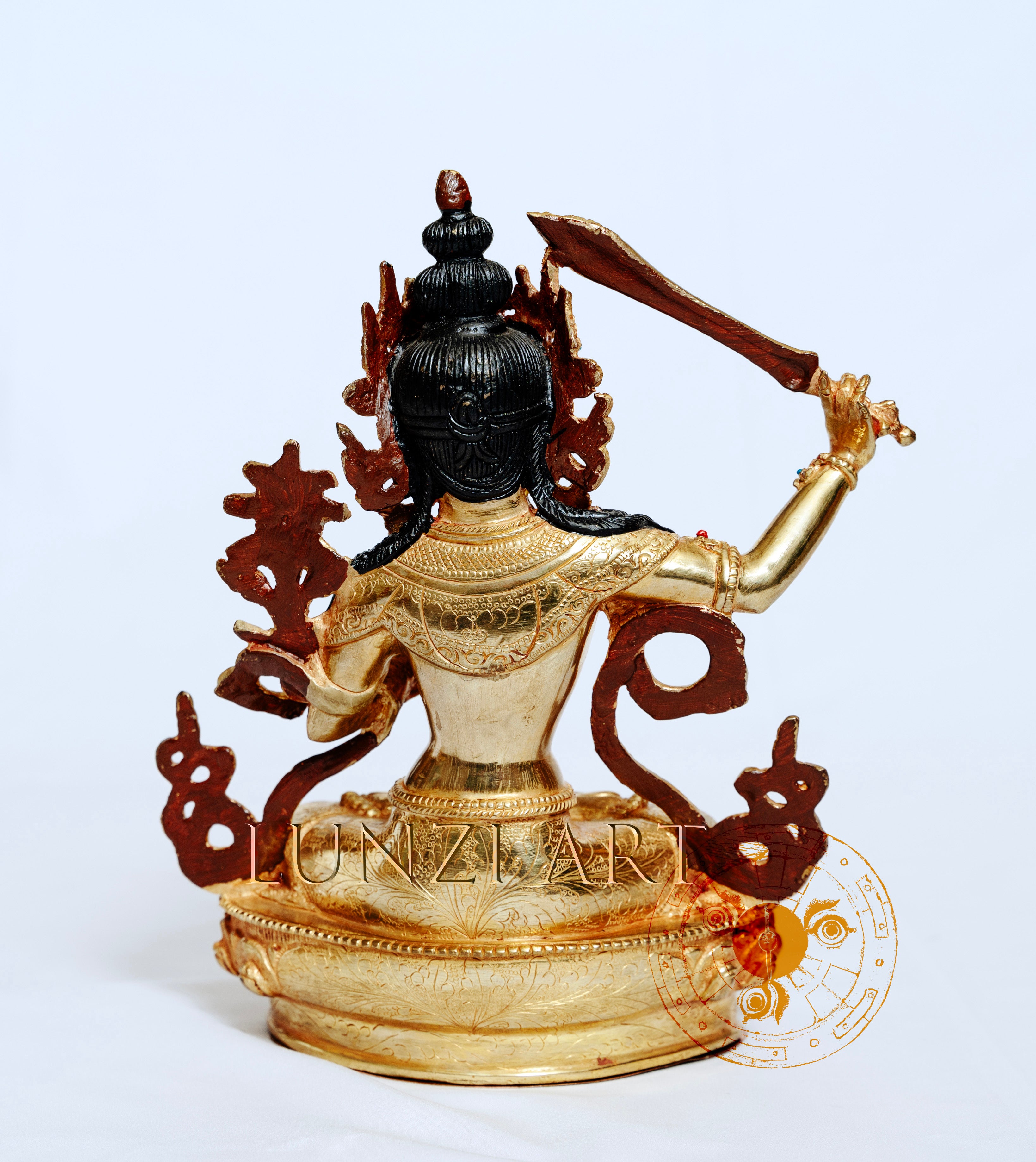 文殊菩萨像| 铜镀24k金– LunziArt-Nepal Buddha statues, thangkas