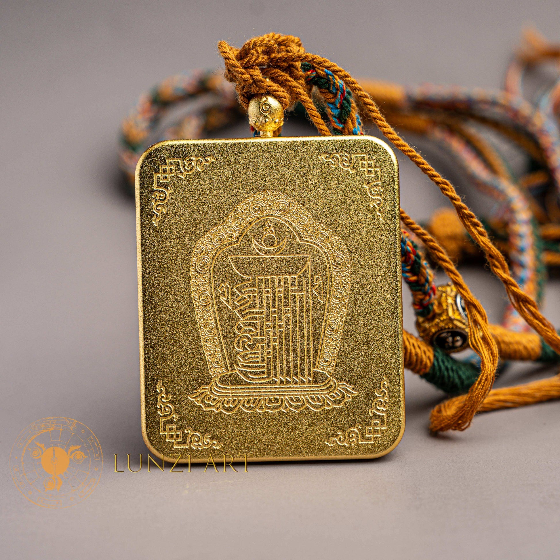Jambhala Ghau Thangka Locket: Deity of Abundance & Prosperity - L-J-0010