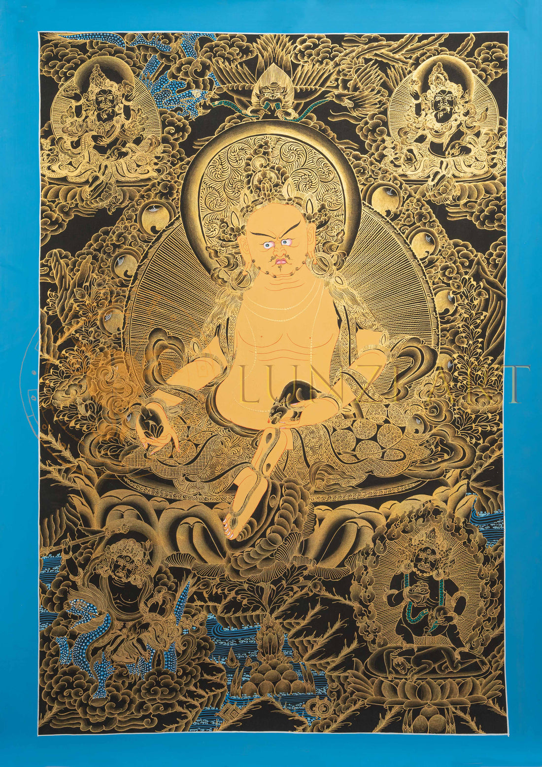 Jambhala Thangka: The Bodhisattva of Wealth and Abundance. - T-S-BT-BB-J-0156