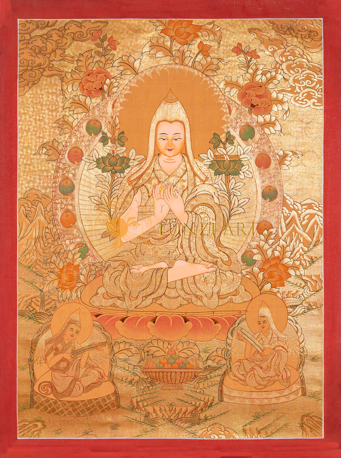 Je Tsongkhapa Thangka: The Radiant Master of Scholarly Grace - T-B-HT-RB-C-0081