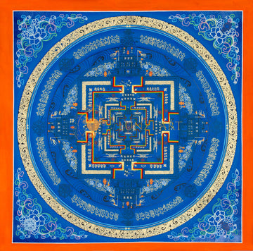 Kalachakra Mandala Thangka: A Cosmic Journey in Art - T-S-BT-OB-KM-0041