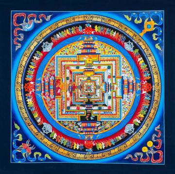 Kalachakra Mandala Thangka: A Sacred Portal to Enlightenment - T-S-BT-BB-KM-0040