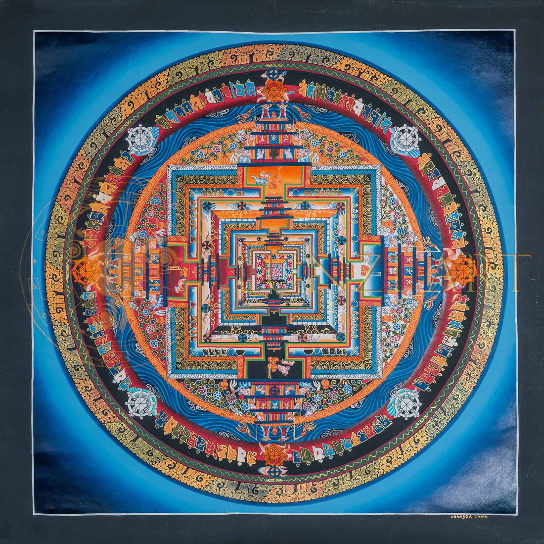 Kalachakra Mandala Thangka: The Sacred Blueprint of Time and Space - T-PS-SS-BB-KM-68