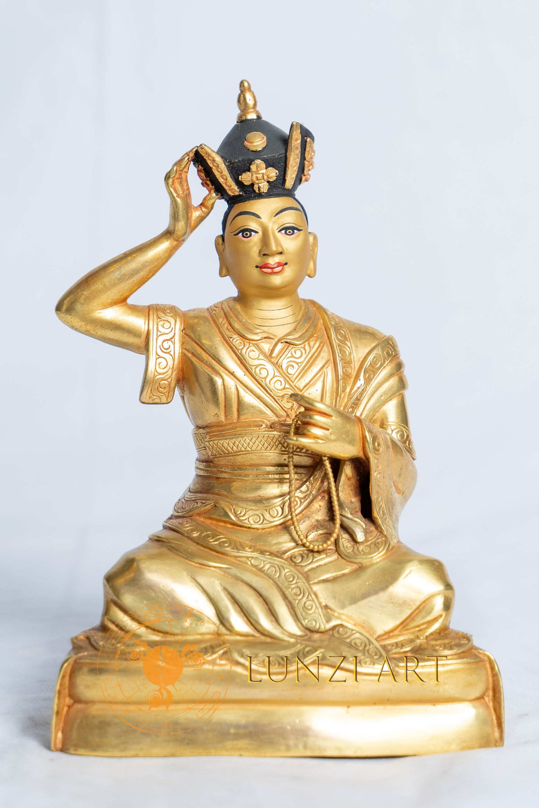 Karmapa Statue | Pure Copper with 24k Gold Plating - S-B-RM-FG-CG-K-0043