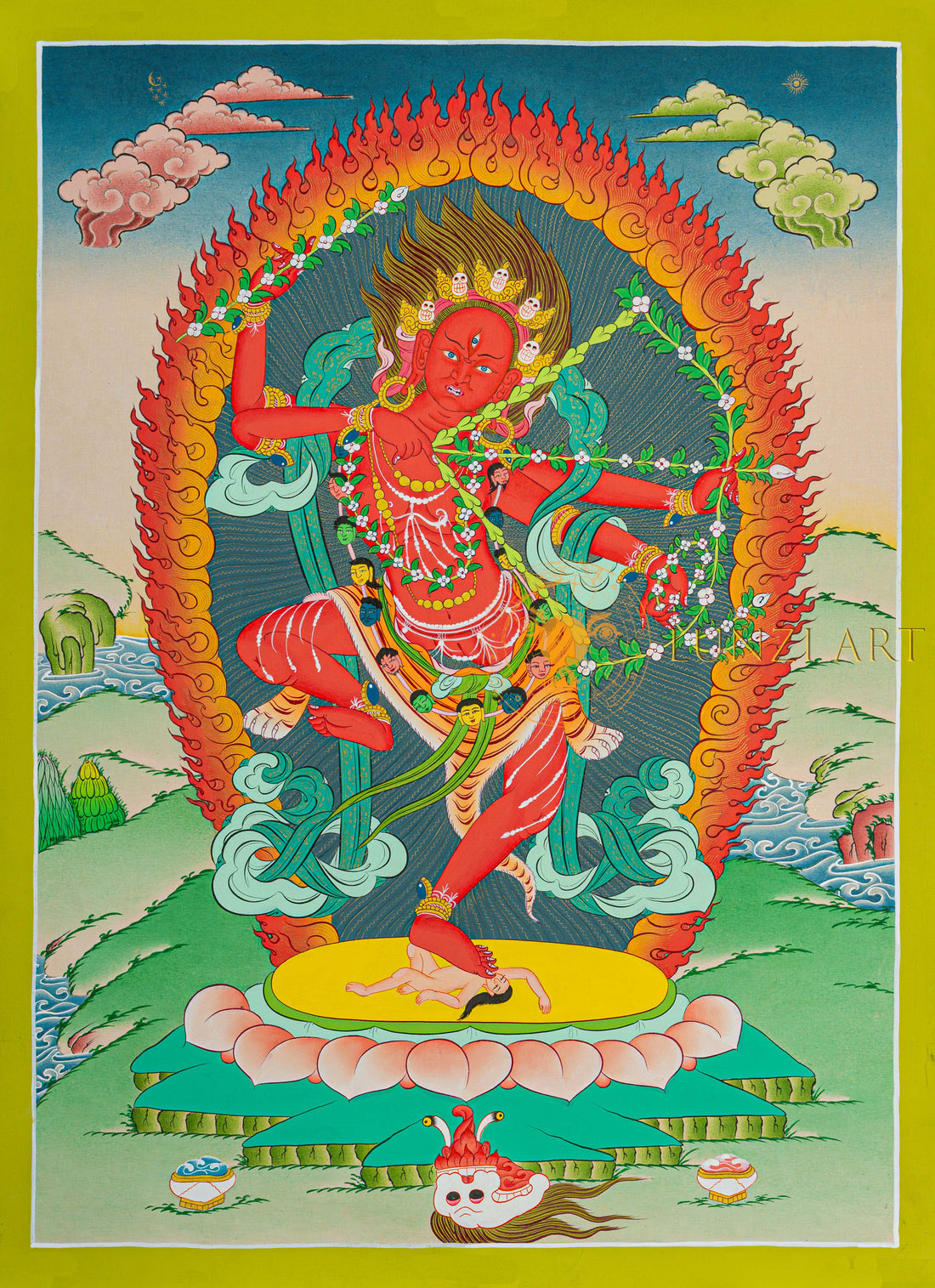 Kurukulle Thangka: The Golden Magnetism of Enlighting Bliss - T-N-ET-GB-AU-K-0109